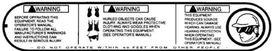 Maruyama E23 - Étiquettes de sécurité et instructions - 2