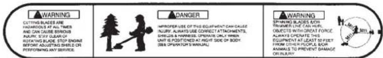Maruyama E300S - Étiquettes de sécurité et instructions - 3