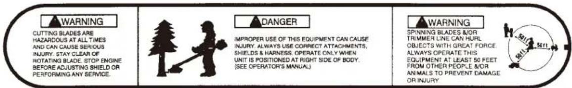 Maruyama E30S - Safety and Instruction Decals - 3