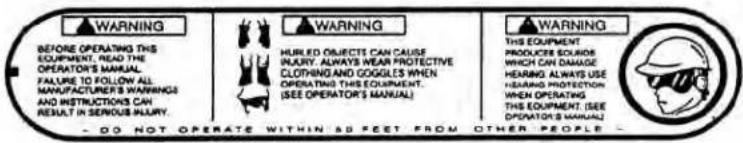 Maruyama EH23DSL - Safety Decals - 2