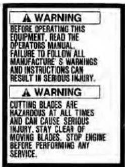 Maruyama EH23DSL - Safety Decals - 3
