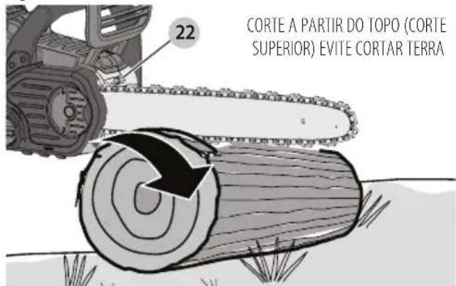 DEWALT DCM585 - Corte transversal do tronco - 1