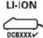 DEWALT DCM582 - Labels op de oplader en accu - 11
