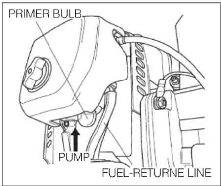 Maruyama H23FL - STARTING THE ENGINE (for the carburetor with primer bulb) - 1