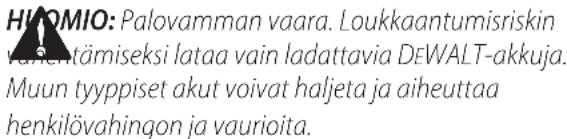 DEWALT DCM586 - Tärkeitä turvallisuusohjeita latauslaitetta käytettäessä - 2