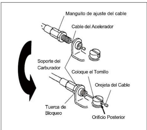Maruyama P23-10 - Conexión del cable del acelerador y los cables del interruptor de parada - 1