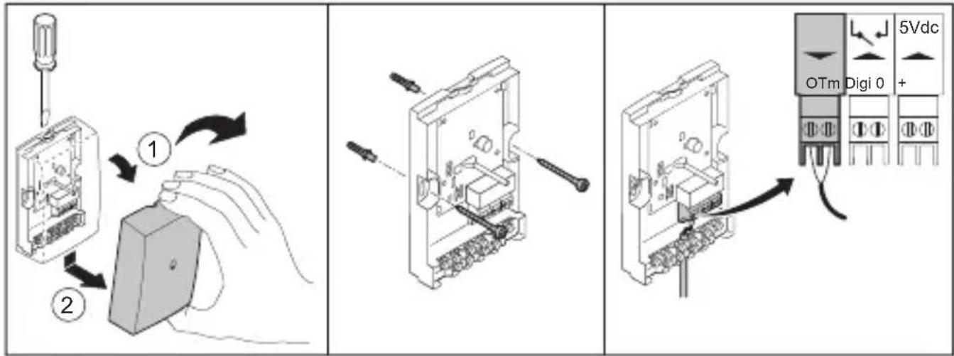 Remeha iSense RF - Het basisstation aansluiten - 1