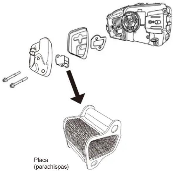 Maruyama MCV31R - Mantenimiento del parachispas - 1