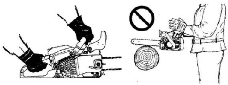 Maruyama MCV31R - HOLDING THE SAW - 1