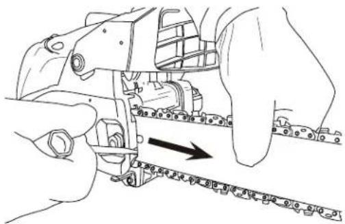 Maruyama MCV31T - MOUNTING THE GUIDE BAR AND CHAIN - 5