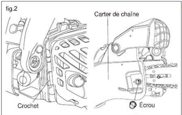 Maruyama MCV31T - MONTAGE DU GUIDE-CHAÎNE ET DE LA CHAÎNE - 2