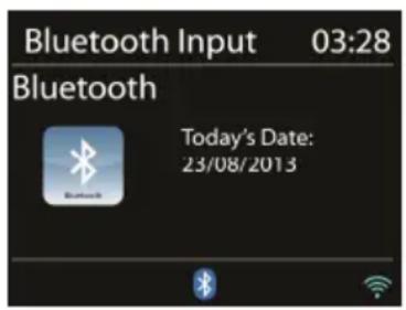 Bluetooth Input 03:28 Bluetooth Today's Date: 23/08/2013