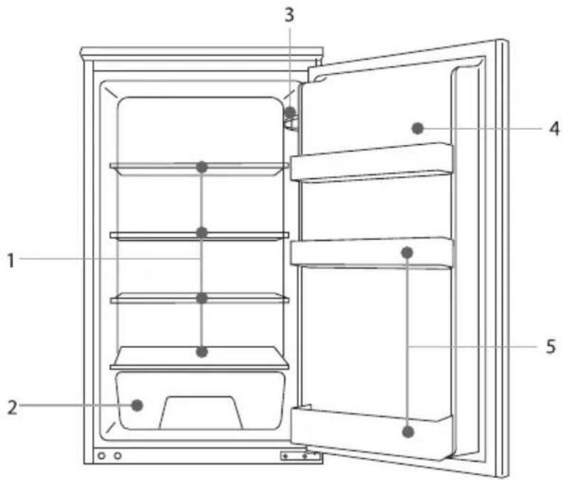 AYA ARIN88E - REFRIGERATOR DIAGRAM - 1