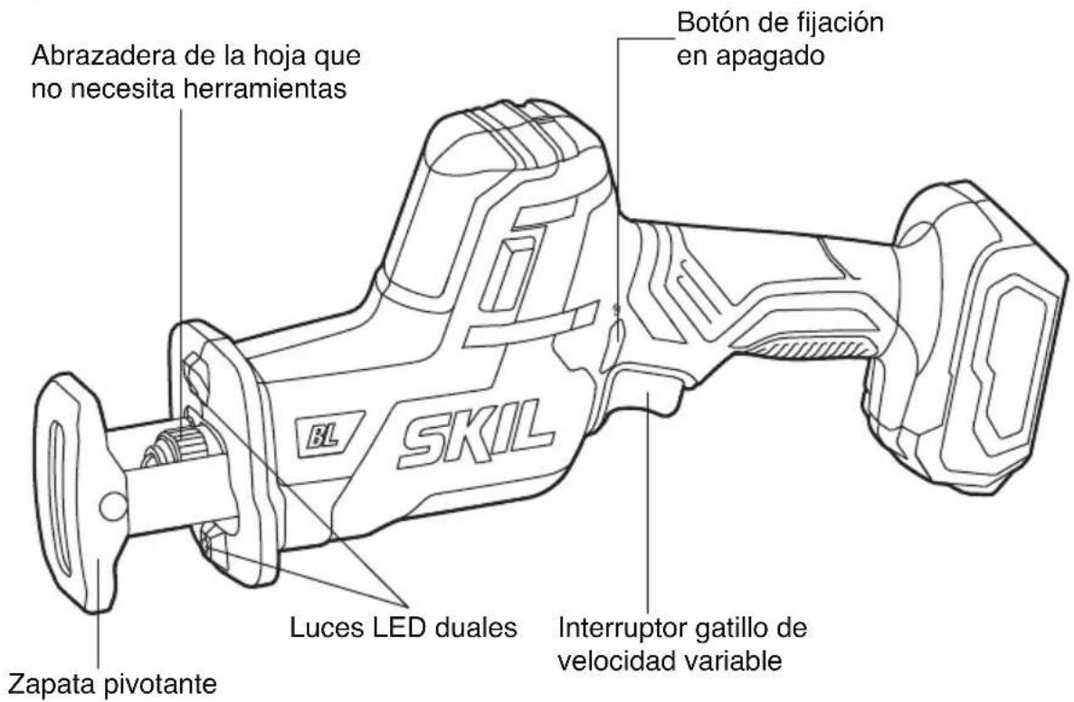 SKIL PWR CORE 20 - Sierra alternativa de uso con una mano de 20 V sin escobillas - 1