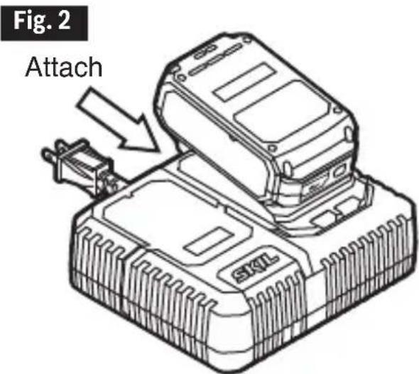 SKIL PWR CORE 20 - How to Charge the Battery Pack - 1
