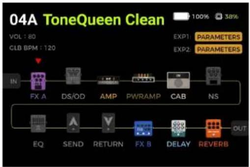 Mooer GE200 Pro Li - Edition de la chaîne d'effets - 1