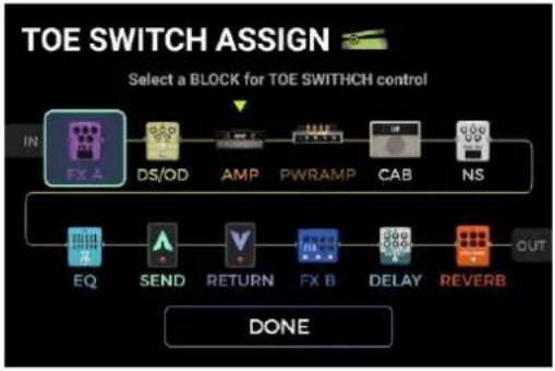 Mooer GE200 Pro Li - Mapping du Toe Switch - 1