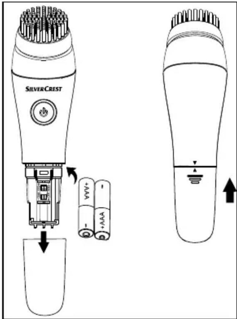 SILVERCREST SGRB 3 B3 - Inserting/replacing batteries - 1