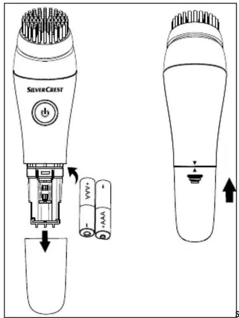SILVERCREST SOGRB 3 B3 - Inserción/extracción de las pilas - 1