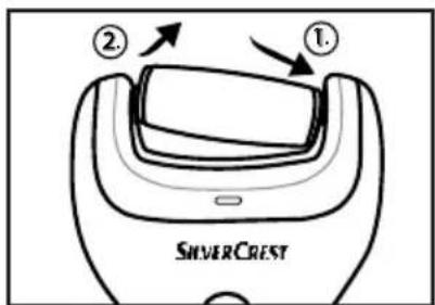 SILVERCREST SHNT 3.7 A1 - Csiszolóbetét behelyezése/ kivétele - 2