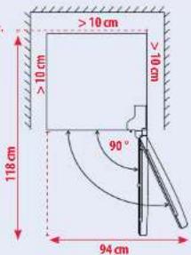 >10 cm >10 cm >10 cm 90° 118 cm 94 cm WD 0.1