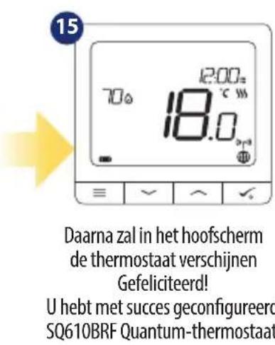 Salus SQ610BRF - Installatie in Online modus - 16