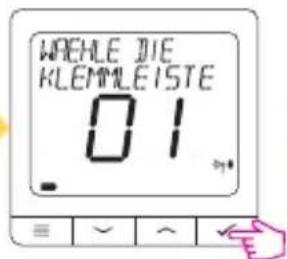 Salus SQ610BRF - Koppeln mit Klemmleiste / Steuerbox (Installieren Sie die Klemmleiste / Control Box gemäß den im Lieferumfang enthaltenen Anweisungen): - 5