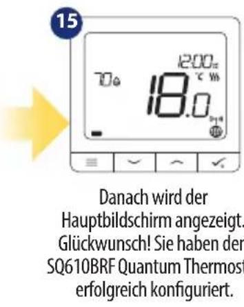 Salus SQ610BRF - Installation im ONLINE Modus - 16