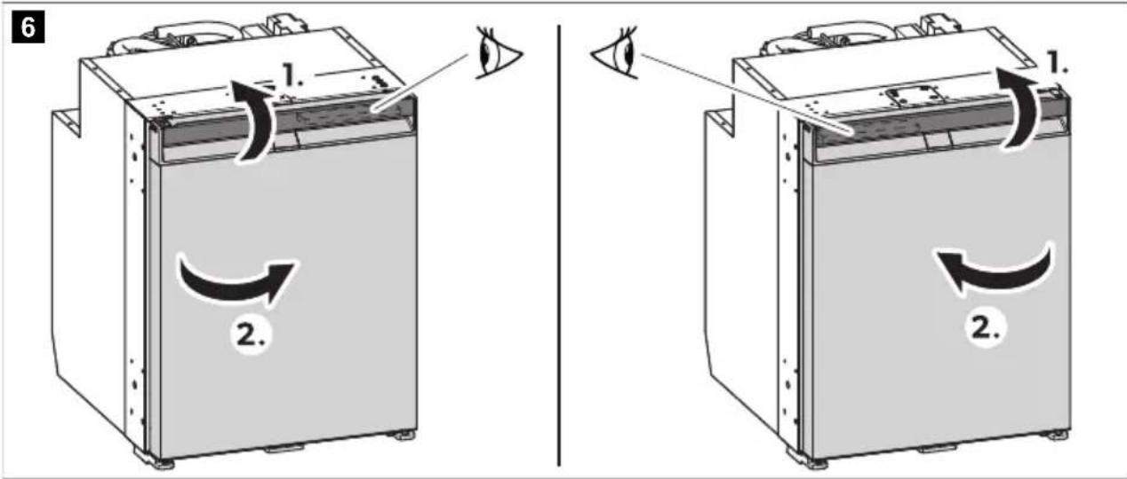 DOMETIC NRX 115E - Apertura de la puerta de la nevera - 2