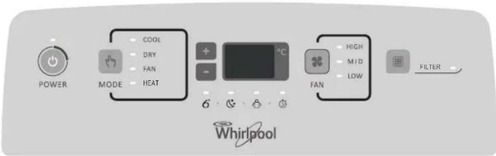 WHIRLPOOL PACB12HP - НАЧАЛО РАБОТЫ С ЛОКАЛЬНЫМ КОНДИЦИОНЕРОМ - 1