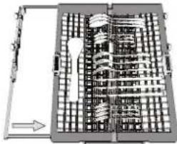 WHIRLPOOL WH7IPA15BM6L0 - As facas e os outros utensílos apiados tem de ser colocados com as láminas voltadas para boaixo. - 2