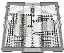 WHIRLPOOL WH7IPA15BM6L0 - Coltelli e altri utensili con bordi affiliati devono essere sistemati con le lame rivolte verso il basso. - 1