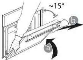 WHIRLPOOL OAKZ9 379 H IX - REMOVING AND REFITTING THE DOOR - 2