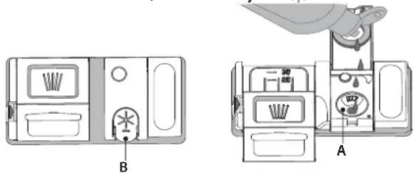 WHIRLPOOL WSBC 3M27 X - REMLIR LE DISTRIBUTEUR DE LIQUIDE DE RINÇAGE - 1