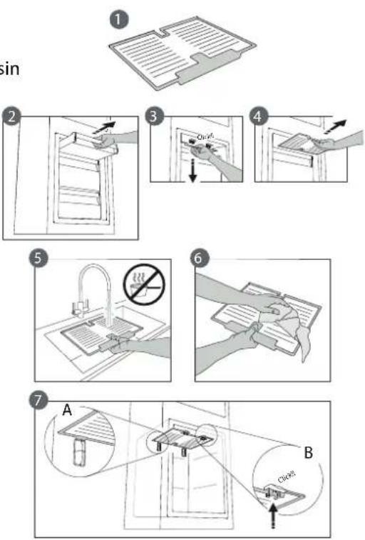 WHIRLPOOL W5 921D W - Stop Frost aksessuarının tmizlnm proseduru - 1