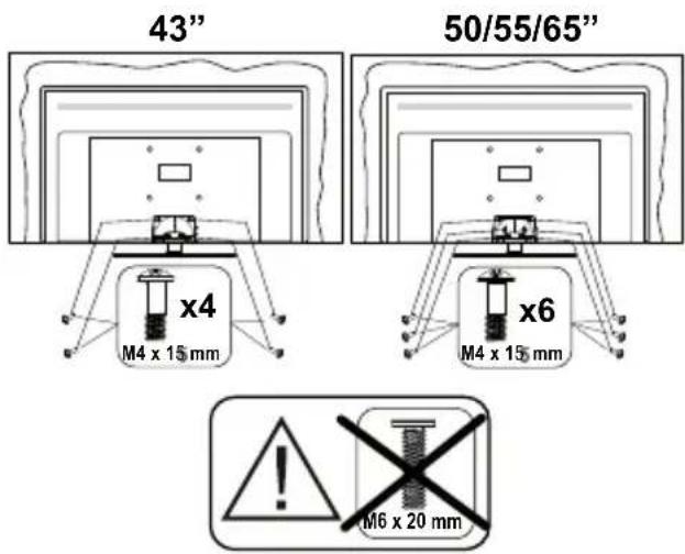 PANASONIC TB-55W63AE9 - Montage du socle - 3