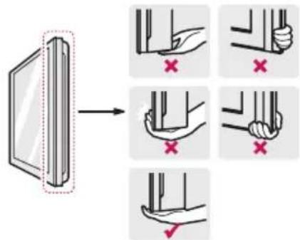 Diagram illustrating how to adjust or replace a device, showing step-by-step instructions with red X marks and checkmark.