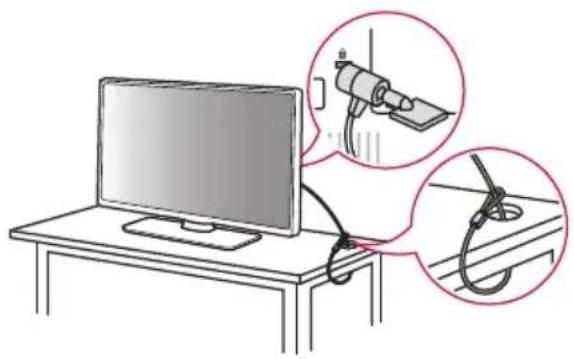 LG 50UM670H0UA - Using the Kensington Security System (optional) - 1