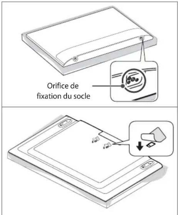 Orifice de fixation du socle