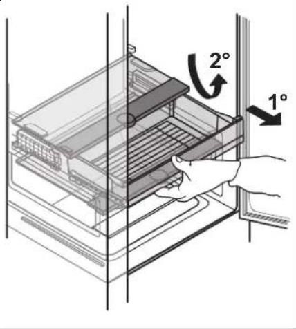 WHIRLPOOL WHC18 T572 - Jäkaapin laatikon poistaminen - 3