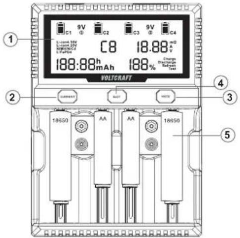 VOLTCRAFT IPC-4 - Bedieningselementen - 1