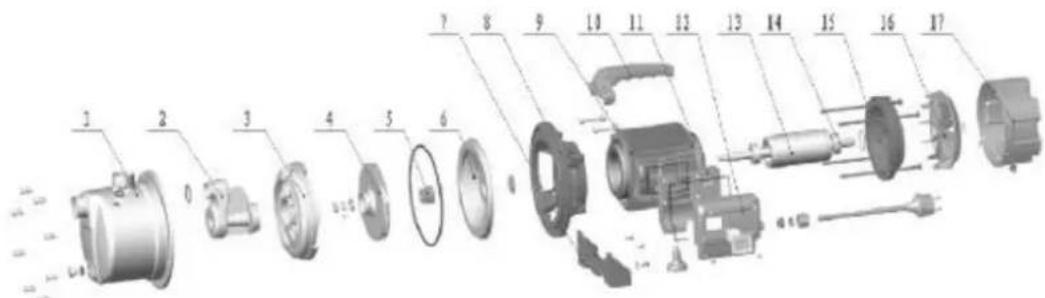 Anova BE1200P - Identificación de partes - 2