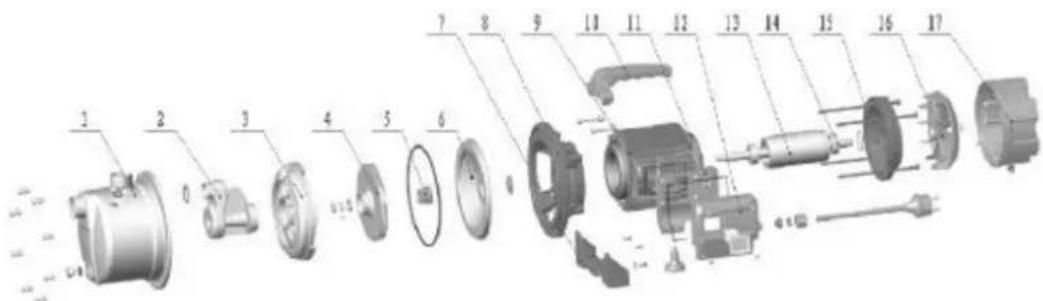 Anova BE1200P - Identificação de peças - 2