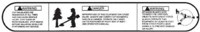 Maruyama B30L - Safety and Instruction Decals - 3