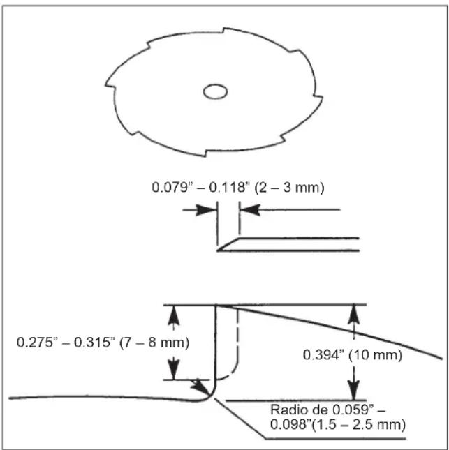 Maruyama B420 - Cuchilla de ocho dientes - 1