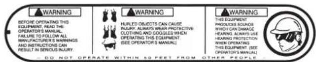 Maruyama B42A - Safety and Instruction Decals - 2