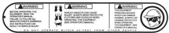 Maruyama B42A - Étiquettes de sécurité et instructions - 2