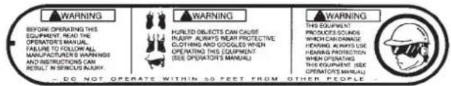Maruyama B420L - Símbolos Adhesivos de Seguridad - 2