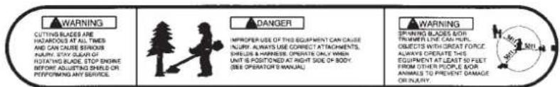 Maruyama B420L - Safety and Instruction Decals - 3