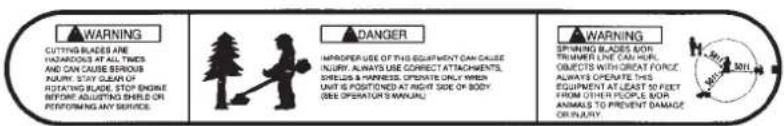 Maruyama BT230L - Safety and Instruction Decals - 3